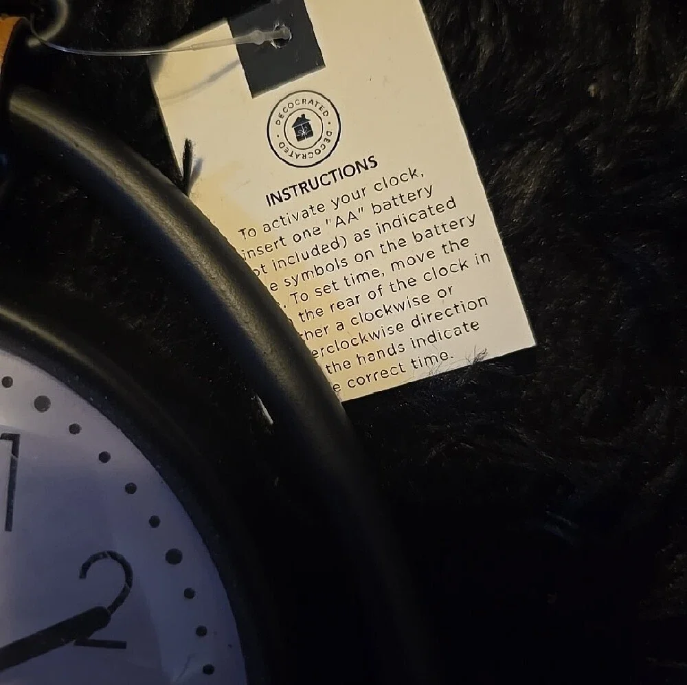Black & Tan Tabletop Clock